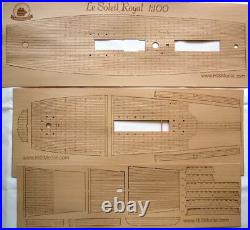Heller Le Soleil Royal 1100 laser cut wooden deck for model