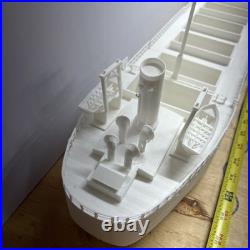 Ho scale 1930s Era Steam Boat model. UnAssembled And Unpainted. 29x5.5