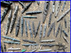Huge Collection ID'd Vtg Metal US Navy Ships Models ID Battleship USS USN WWII