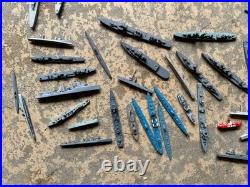 Huge Collection ID'd Vtg Metal US Navy Ships Models ID Battleship USS USN WWII