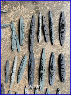 Huge Collection ID'd Vtg Metal US Navy Ships Models ID Battleship USS USN WWII