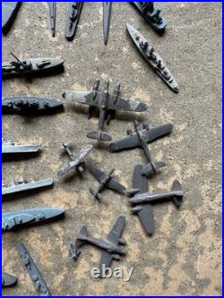 Huge Collection ID'd Vtg Metal US Navy Ships Models ID Battleship USS USN WWII