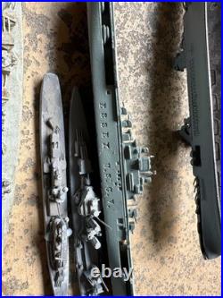 Huge Collection ID'd Vtg Metal US Navy Ships Models ID Battleship USS USN WWII