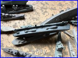 Huge Collection ID'd Vtg Metal US Navy Ships Models ID Battleship USS USN WWII