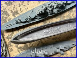 Huge Collection ID'd Vtg Metal US Navy Ships Models ID Battleship USS USN WWII