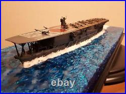 Japan WW2 Navy Kaga carrier with diorama 1700