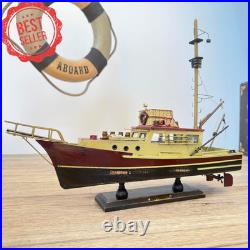 Jaws Orca Wooden Ship Model 15 Shark Fishing Boat Pre-Assembled Antique Decor