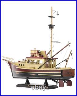 Jaws Orca Wooden Ship Model Shark Fishing Boat Pre-Assembled Antique Finish S