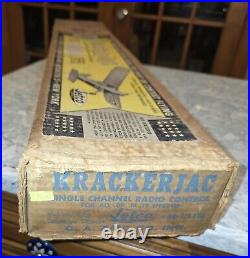 Jetco CRACKERJAC Wooden Balsa R/C 1950s Large Single Channel Airplane Near Mint