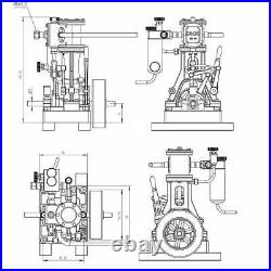 KACIO Inline Single Cylinder Steam Engine Motor Piston Model For 60cm+ Boat Ship