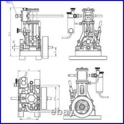 KACIO LS1-14 Single Cylinder Steam Engine Model for Ships Boats above 60cm DHL
