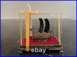Korean Bronze Turtle Ship Replica Model With Case