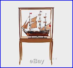 L 40.5 W 14.5 H 69 Inches Floor Display Case Clear Finish For Ship Model