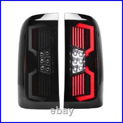 LED Tail Lights for Chevy Silverado 1500 2500 3500 Sequential Signal Black Smoke