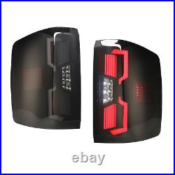 LED Tail Lights for Chevy Silverado 1500 2500 3500 Sequential Signal Black Smoke