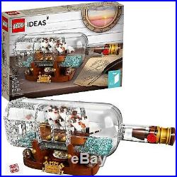 LEGO Ideas Model Ship In A Bottle Expert Building Kit Toy For Adults New