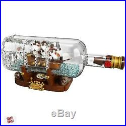 LEGO Ideas Model Ship In A Bottle Expert Building Kit Toy For Adults New