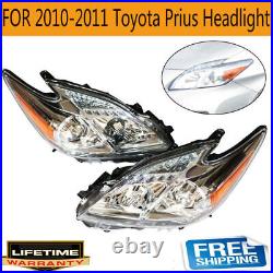 LH+RH Headlights Set For 2010-2011 Toyota Prius Halogen Model Headlamps Assembly
