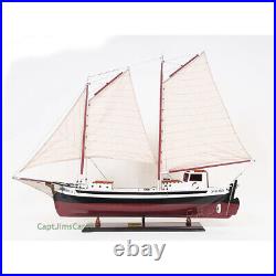 La Gaspésienne Fishing Boat Wooden Schooner Model 43 Canadian Sailboat New