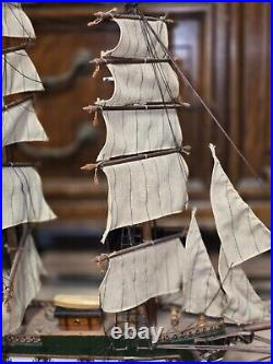 La president Frigate ship year 1800, size 26×22, Fully built wooden model