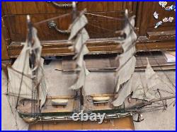 La president Frigate ship year 1800, size 26×22, Fully built wooden model