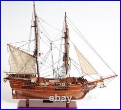 Lady Washington Ship Model Handcrafted Fully Assembled Ship With Large Masts