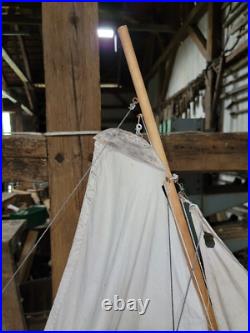 Large Antique or Vintage Handmade Folk Art Model Sailing Ship 52 Tall 50 Long