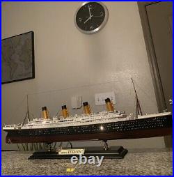 Large RMS Titanic 30 Ocean Liner Model With Lights 112 Anniversary