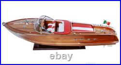 Large Riva Aquarama Speed Boat Wood Scale Model 35 Italian Mahogany Runabout
