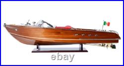 Large Riva Aquarama Speed Boat Wood Scale Model 35 Italian Mahogany Runabout