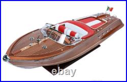 Large Riva Aquarama Speed Boat Wood Scale Model 35 Italian Mahogany Runabout