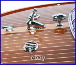 Large Riva Aquarama Speed Boat Wood Scale Model 35 Italian Mahogany Runabout