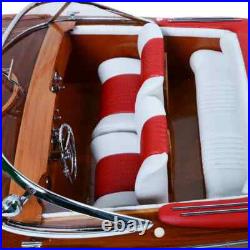 Large Riva Aquarama Speed Boat Wood Scale Model 35 Italian Mahogany Runabout