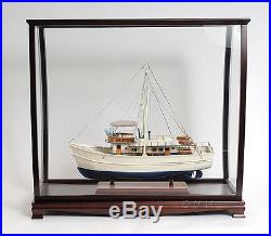 Large Wooden Ship Model Display Case 40 For Tall Ships, Sailboats, Yachts, Boats