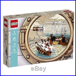 Lego For Teens Adults Ship In A Bottle Building Pirate Model Kit Collectible NEW