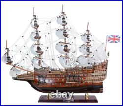 Limited Edition HMS Sovereign of the Seas Full Blowing Sails 29 Wood Ship Model