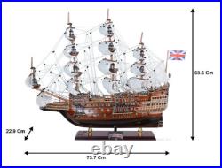 Limited Edition HMS Sovereign of the Seas Full Blowing Sails 29 Wood Ship Model