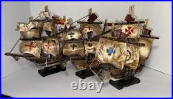 Lot Of Three Ship Models Nina Pinta And Santa Maria