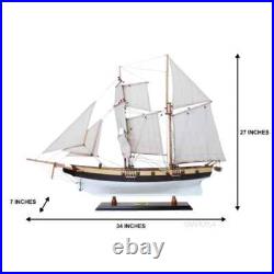 Lynx Painted Tall Ship Model Handcrafted Fully Assembled Ship With Metal Anchors