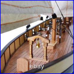 Lynx Painted Tall Ship Model Handcrafted Fully Assembled Ship With Metal Anchors