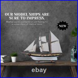 Lynx Painted Tall Ship Model Handcrafted Fully Assembled Ship With Metal Anchors