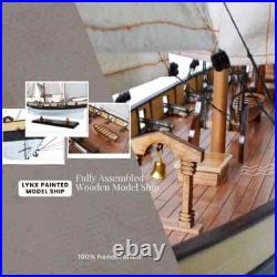 Lynx Painted Tall Ship Model Handcrafted Fully Assembled Ship With Metal Anchors