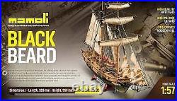 Mamoli MV82 Blackbeard Wood Plank-On-Frame Ship Model 1/57 Scale