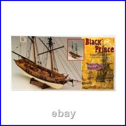 Mamoli Wooden Ship Model Kit Black Prince Privateer Schooner 1775 1/ EX/NM