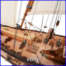 ModelaXebec Ship Model Gold-Coated Cannons Detailed With Sculptures & Ornaments