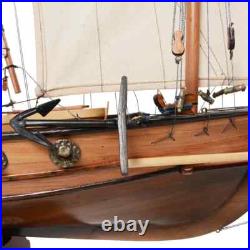 ModelaXebec Ship Model Gold-Coated Cannons Detailed With Sculptures & Ornaments