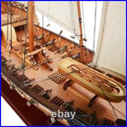 ModelaXebec Ship Model Gold-Coated Cannons Detailed With Sculptures & Ornaments