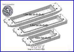 Modular 124 Unpowered Inland Pusher Barge Wooden Kit RC Model Ship Kit