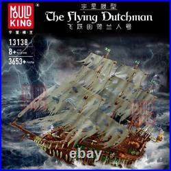 Mould King 13138 Pirates Ship Model Building Blocks Kits, MOC Dutchman Sailboat