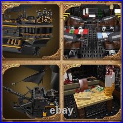 Mould King 13186 Pirates Ship Model Building Blocks Kits, MOC Large Black Pearl